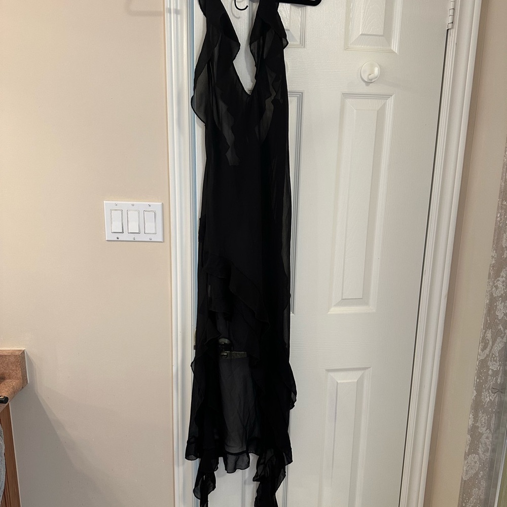 Sheer Black Ruffled Dress